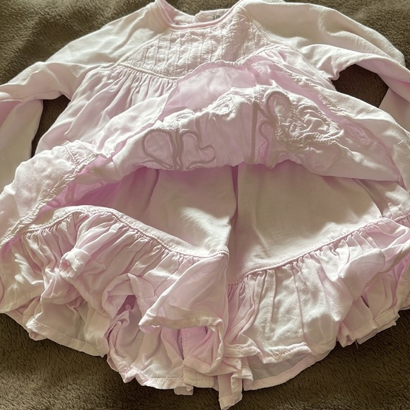 Taille O baby ruffle dress in very light pink size 3M - Picture 5 of 7